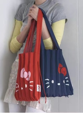 韩代潮牌JOSEPH&STACEY三丽鸥联名限量褶皱包 hellokitty小手提包