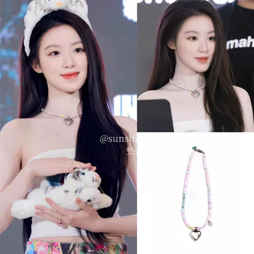 正品现货甜美彩色串珠锁骨链项链