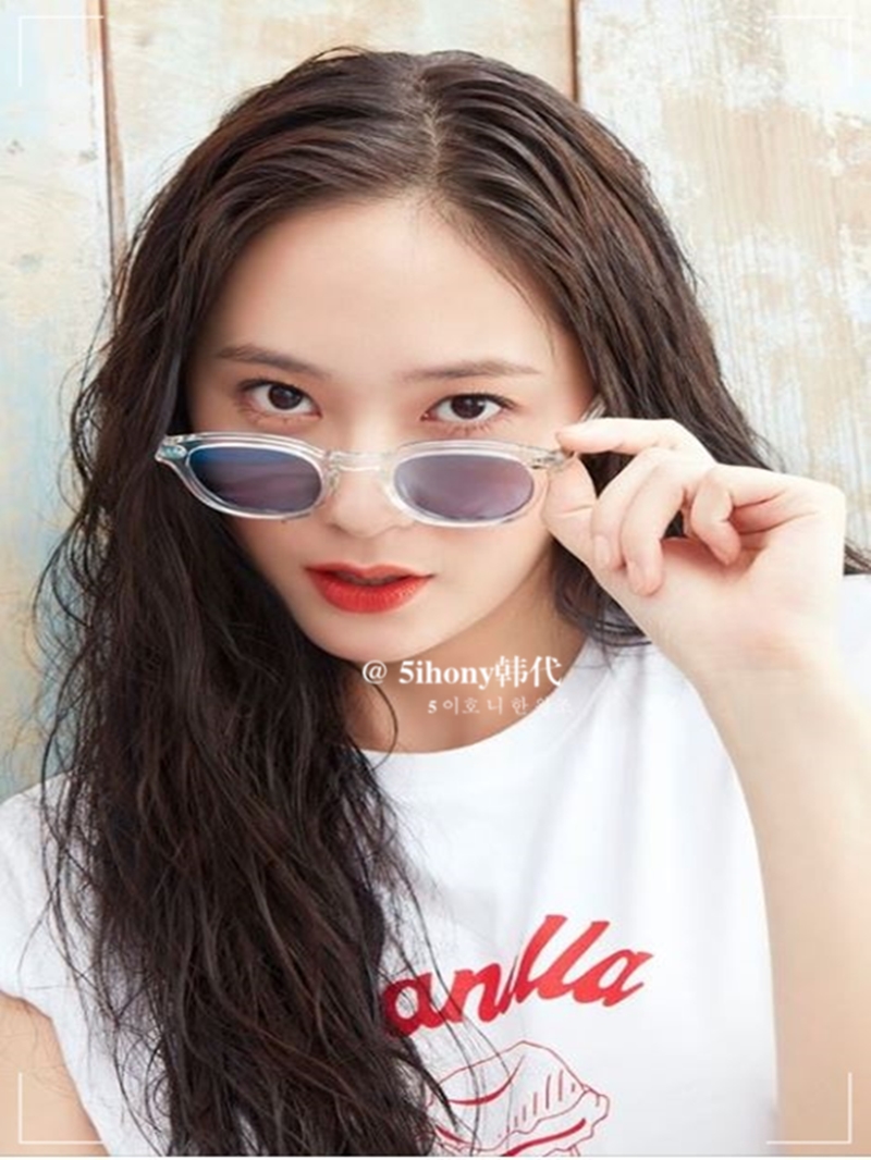 韩代潮牌 LUVISTRUE郑秀晶 雪炫同款 冰淇淋印花 闺蜜装 短袖t恤