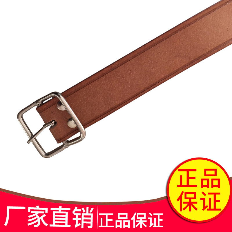 纯牛皮腰带牛皮电工皮带男头层牛皮针扣裤带电工专用皮带耐磨包邮