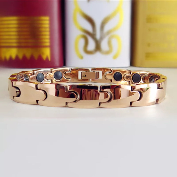 新品台湾正品 KOTO子弹款钨金链 玫瑰金 保健手链 抗疲劳手链