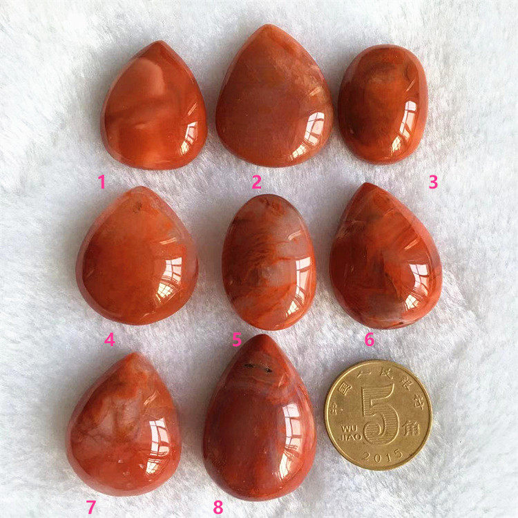 天然四川凉山九口南红玛瑙水滴吊坠川南红原石挂坠挂件一物一图