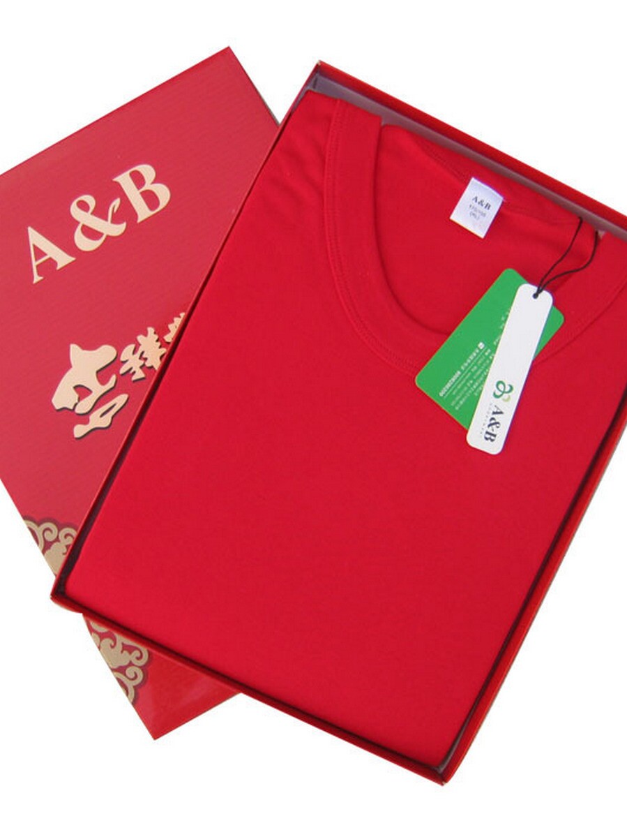 AB 빅 레드 동물 년 속옷 여성의 결혼식 신부 신랑 남성 항균 속옷 따뜻한 정장 가을 옷과 가을 바지