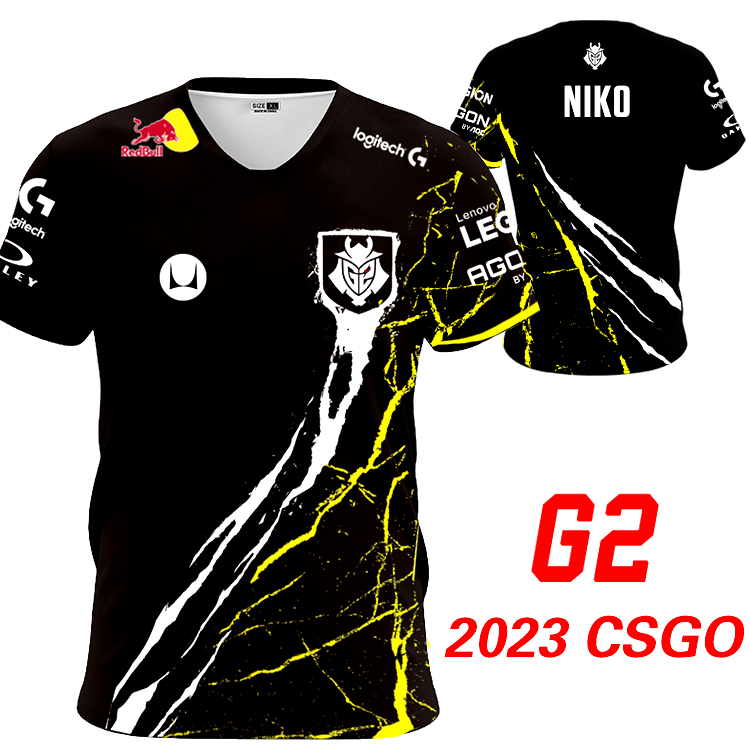 G2队服2023CSGO战队NIKO同款衣服mONESY出征服短袖t恤major周边男 男装 T恤 原图主图