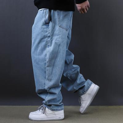 春秋牛仔裤男士2025新款宽松直筒潮流百搭秋季美式高街阔腿长裤子