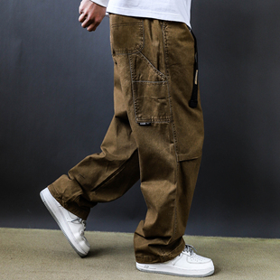 美式伞兵裤工装裤男女阔腿休闲裤子水洗复古宽松春秋2025长裤潮