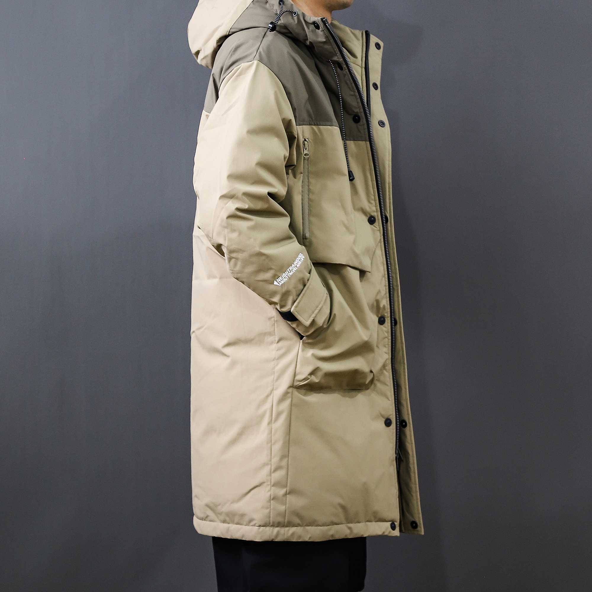 90白鸭绒大衣外套中长款羽绒服