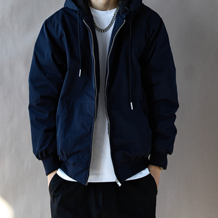 美式复古重磅羽绒服男款冬季宽松休闲2025新款潮牌潮流藏青外套男