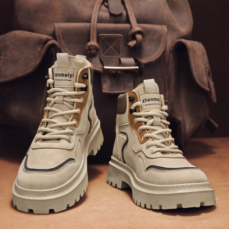 马丁靴男高帮秋季工地上班干活劳保鞋男士防水防滑耐磨户外登山鞋,流行男鞋,马丁靴,淘宝优惠券,粉丝福利购,淘宝优惠卷