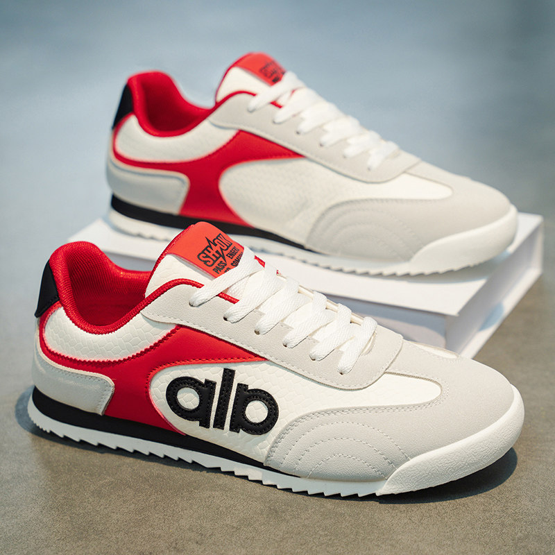 德训男鞋春季潮牌高级感百搭休闲阿甘板鞋男生皮面运动软底小白鞋,流行男鞋,单鞋,淘宝优惠券,粉丝福利购,淘宝优惠卷