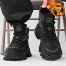 户外登山运动防滑耐磨上班工作黑色马丁靴子 加绒棉鞋 劳保男鞋 冬季