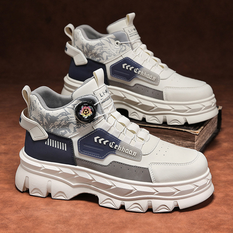 高帮男鞋秋冬款休闲运动青少年户外登山防水防滑增高工装马丁靴子,流行男鞋,高帮鞋,淘宝优惠券,粉丝福利购,淘宝优惠卷