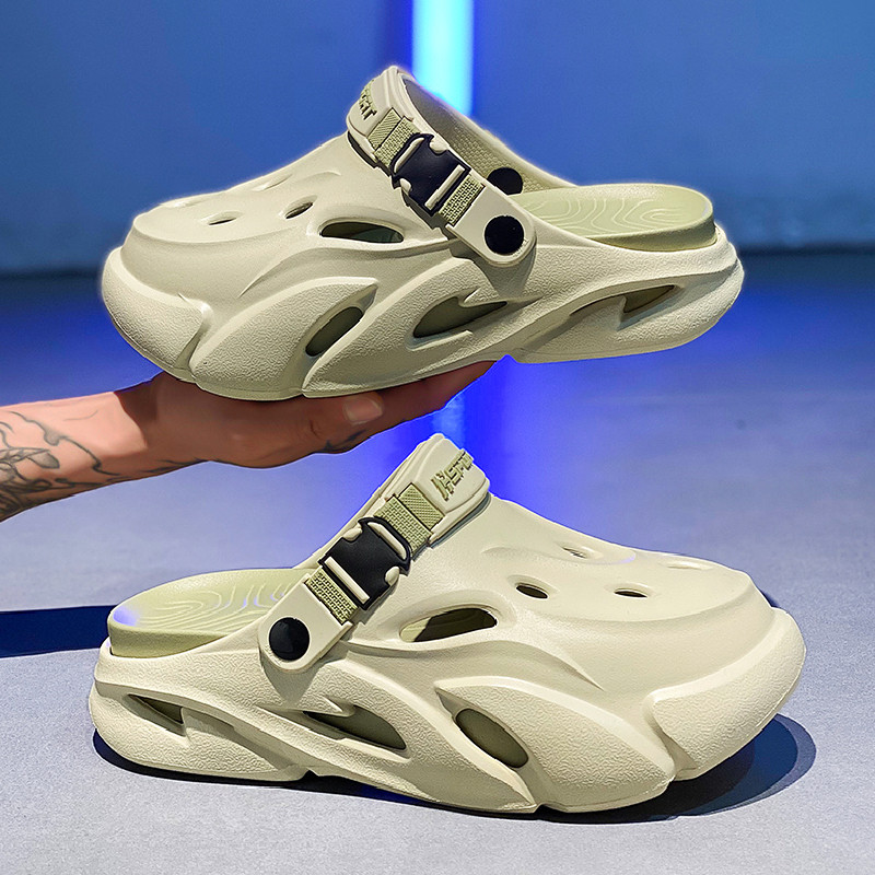 洞洞鞋男夏季外穿防滑踩屎感运动包头拖鞋青少年开车两用沙滩凉鞋,流行男鞋,包头拖,淘宝优惠券,粉丝福利购,淘宝优惠卷