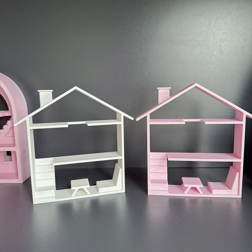 3D打印小房子展示架-食玩创意手工DIY展示柜展示架