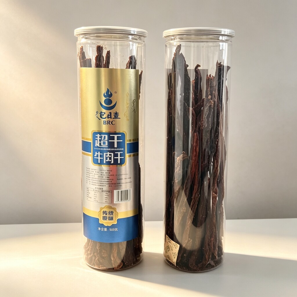 包日查超干牛肉干500g罐装传统原味零食肉类熟食