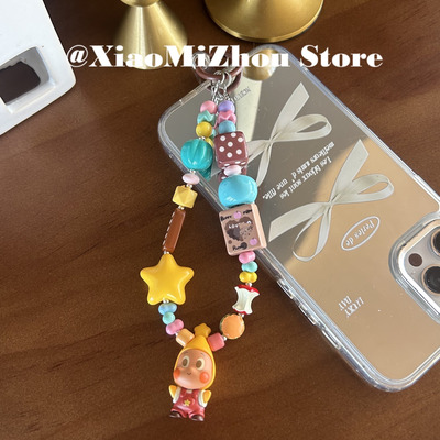 正版泡泡玛特星星人系列萌粒原创手机链包包挂件送垫片