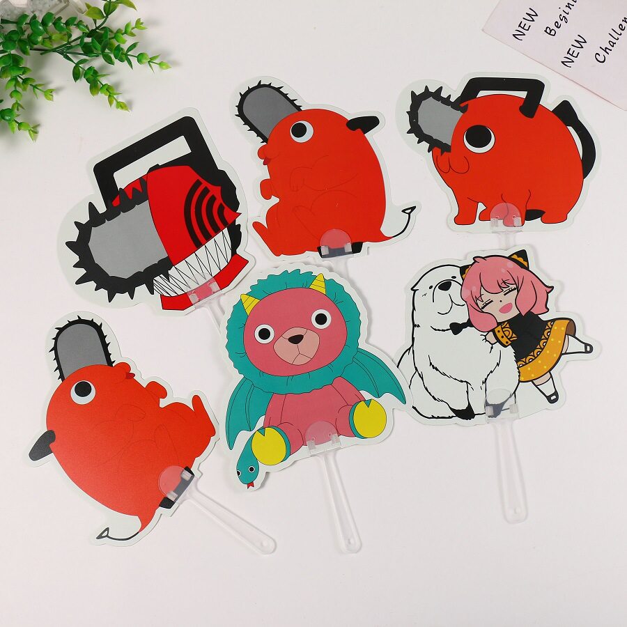 动漫间谍过家家周边扇子奇美拉阿尼亚邦德电锯人手持扇啵奇塔电次