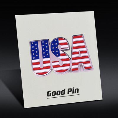 USA美国国旗标志金属胸针