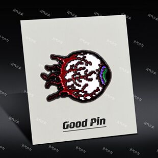 “克苏鲁之眼”胸针泰拉瑞亚游戏徽章玩家周边复古配饰收藏礼物