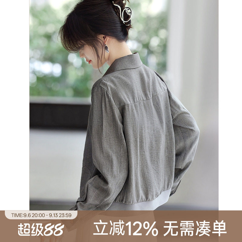 XWI欣未通勤简约POLO领衬衫外套图片