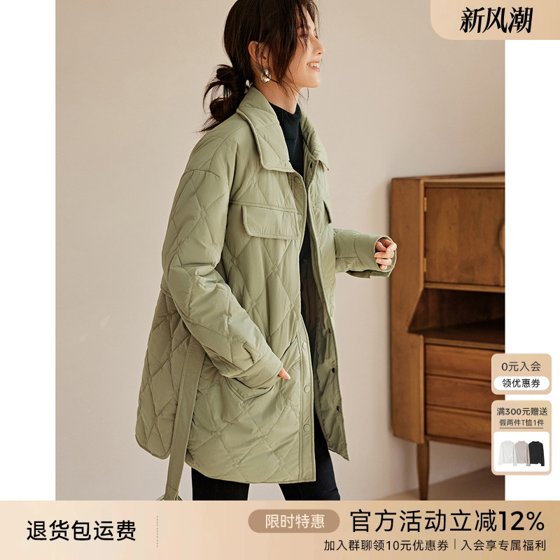 设计感廓形棉衣外套女2023冬