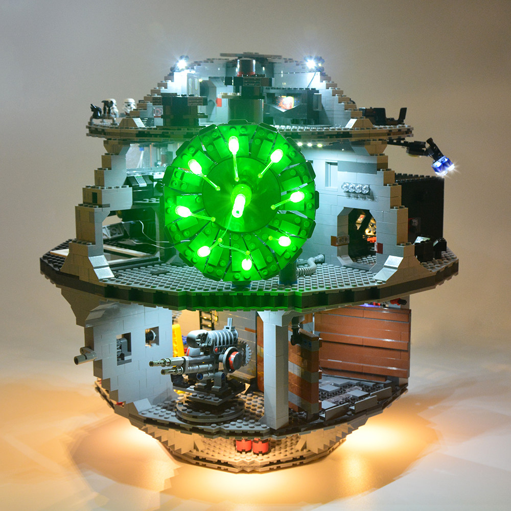 yeabricks适用乐高 75159星球大战死星配件led灯光灯具灯饰套装灯