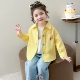 春装 女童黄色衬衫 儿童洋气衬衣女宝宝彩色春季 2026新款 上衣 春秋款