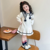 洋气春季 女童春秋款 儿童装 2026新款 连衣裙女宝宝星星 卫衣裙子春装