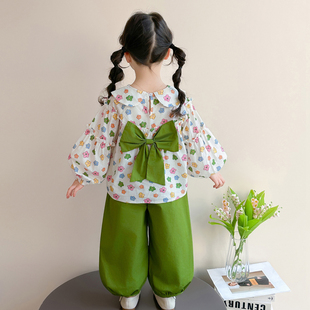 女童春秋款韩系穿搭套装2026新款洋气时髦儿童女宝宝春季春装薄款