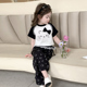 套装 洋气夏季 2026新款 小童时髦女孩宝宝短袖 儿童猫咪裙裤 女童夏装