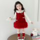 儿童公主裙子春秋草莓宝宝红色拜年服冬装 女童连衣裙冬季 2025新款