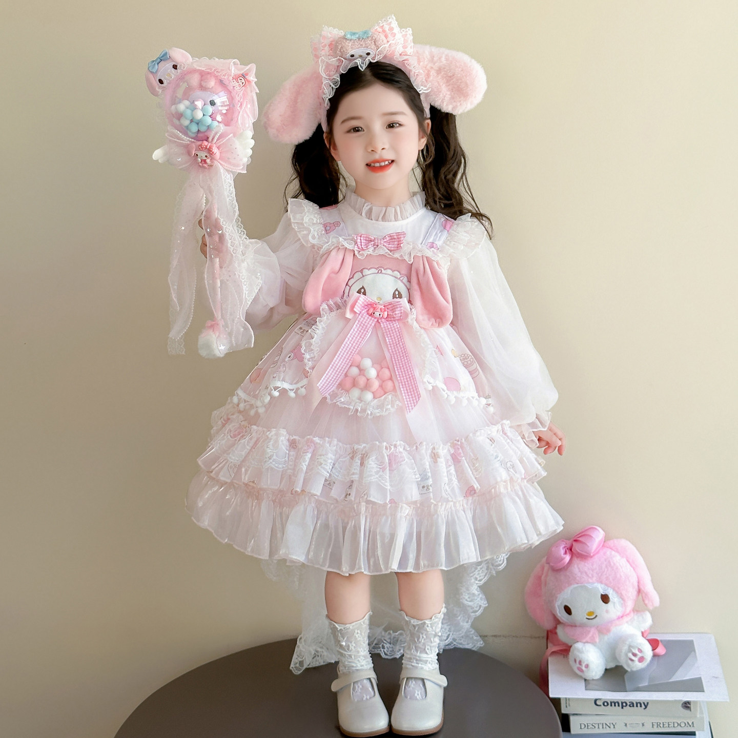 洛丽塔女童公主裙春秋新款女宝宝春装儿童生日礼服粉嫩裙子连衣裙,童装/婴儿装/亲子装,连衣裙,淘宝优惠券,粉丝福利购,淘宝优惠卷