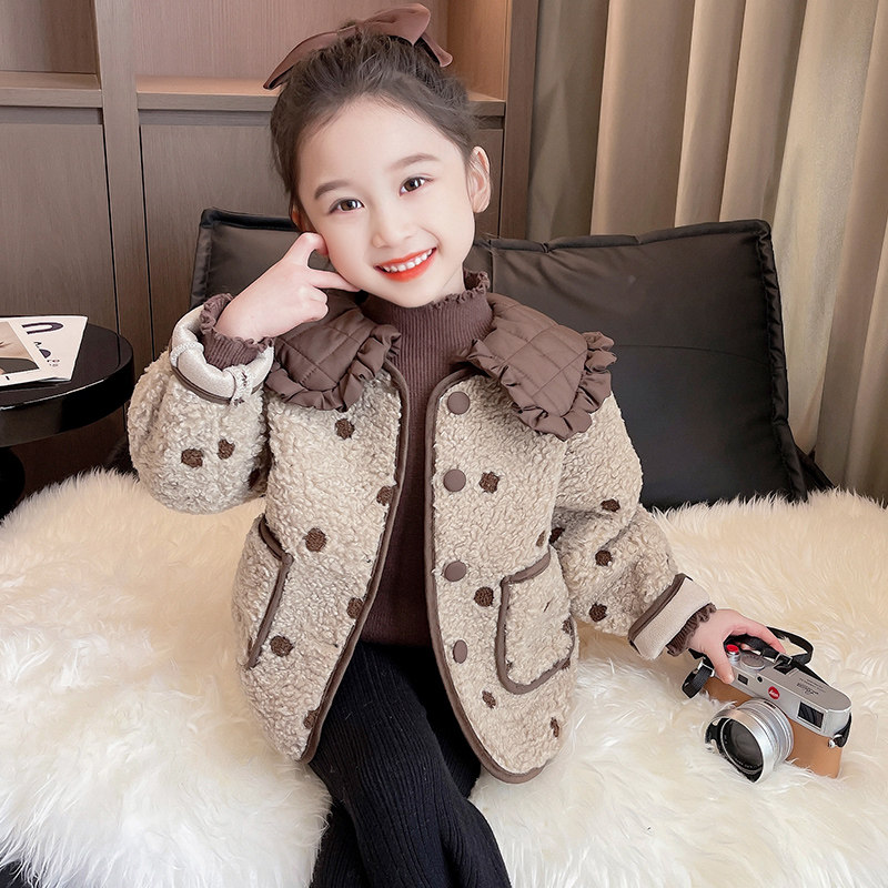 女童毛毛衣冬季外套秋冬款儿童2025新款洋气羊羔绒波点小香风冬装,童装/婴儿装/亲子装,普通外套,淘宝优惠券,粉丝福利购,淘宝优惠卷