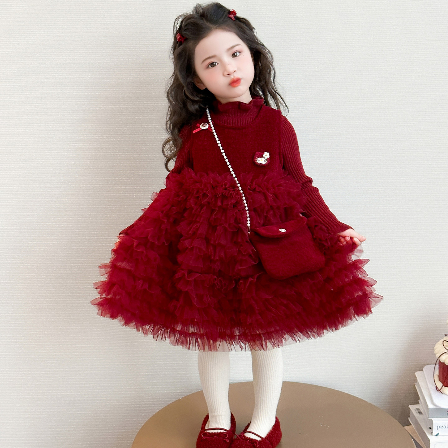 女童连衣裙树莓儿童秋冬季拜年服过年衣服新年红色女宝宝裙子冬装,童装/婴儿装/亲子装,连衣裙,淘宝优惠券,粉丝福利购,淘宝优惠卷