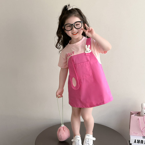 女童连衣裙夏季2026新款儿童夏装洋气背心裙子小女孩宝宝兔耳夏天