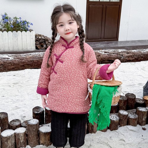 女童东北土潮时尚碎花年服