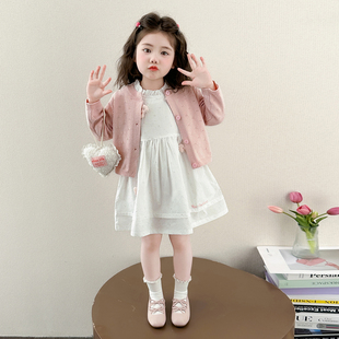 女童春秋款裙子春装2026新款儿童洋气春季连衣裙套装女宝宝公主裙