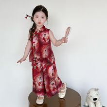 哪咤儿童服装女童国风套装夏季2025新款汉服女孩超火夏装哪吒衣服