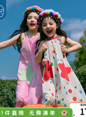 年衣童装儿童无袖连衣裙女童夏季