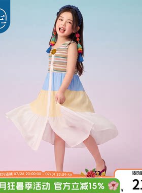 年衣童装儿童无袖连衣裙女童夏季