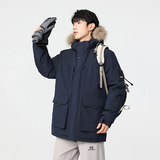 冬季保暖标白鸭绒大毛领连帽外套羽绒服情侣款B247-5355-p385，男装羽绒服，电商B247