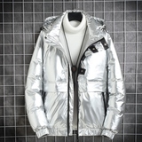 2020电商B247冬季新款情侣款抗寒外穿亮面羽绒服男短款潮869-P200，男装羽绒服，电商B247