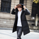2020电商B247冬季新款男士修身连帽中长款休闲羽绒服潮MY805-P80，男装羽绒服，电商B247