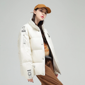 冬季保暖标白鸭绒连帽外套羽绒服情侣款笑脸款B247-239-p125