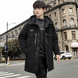 2023冬季新款中长款时尚连帽羽绒服时尚外套男DS-B247-7057-P175，男装羽绒服，电商B247