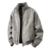 2851 潮牌铆钉设计感立领扎染皮夹克日常休闲外套情侣装 B247 P90