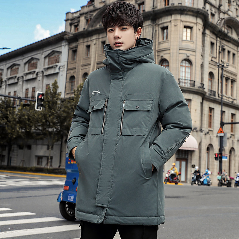 2023冬季新款中长款休闲羽绒服纯色外套男装DS-B247-7057-P175,男装羽绒服,电商B247