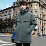 2023冬季新款中长款休闲羽绒服纯色外套男装DS-B247-7057-P175，男装羽绒服，电商B247