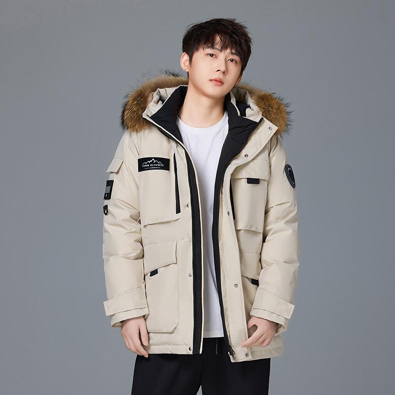 冬季保暖标白鸭绒连帽外套羽绒服情侣款潮B247-055-p140,男装羽绒服,电商B247