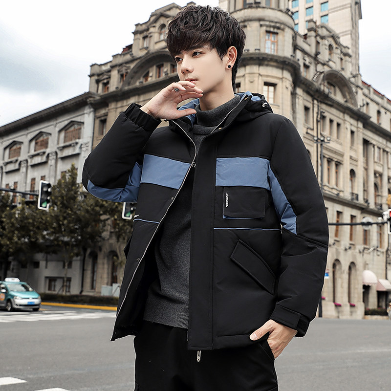 2022冬新款拼色短款外套时尚羽绒服加厚抗寒男DS-B247-7056-P175，男装羽绒服，电商B247